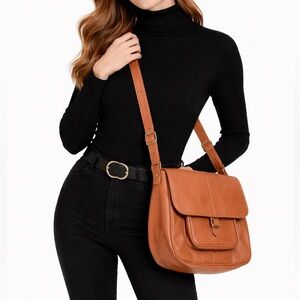 Soft real leather satchel made in Colombia vintage brown laptop bag crossbody